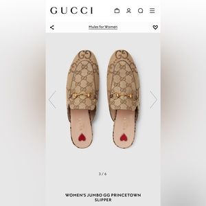 Gucci Women's jumbo GG Princetown slipper Sz 7.5